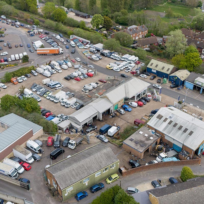 Aerial view of High Brooms Industrial Estate